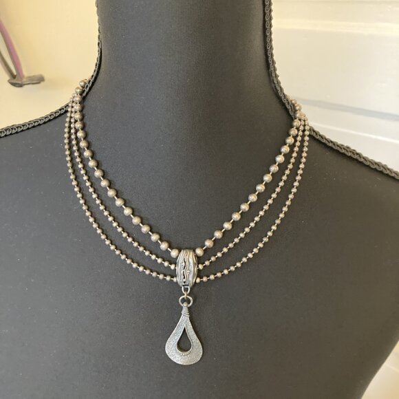 139 Silpada N1900 Teardrop Triple Necklace - Picture 3 of 6